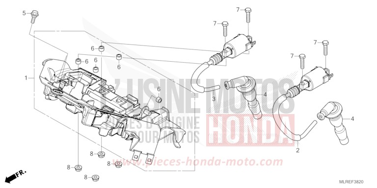 BOBINE D'ALLUMAGE de Hornet 500 PEARL HORIZON WHITE (NHB61) 2026